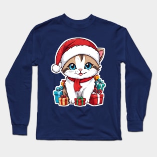 Cat christmas and gift christmas Long Sleeve T-Shirt